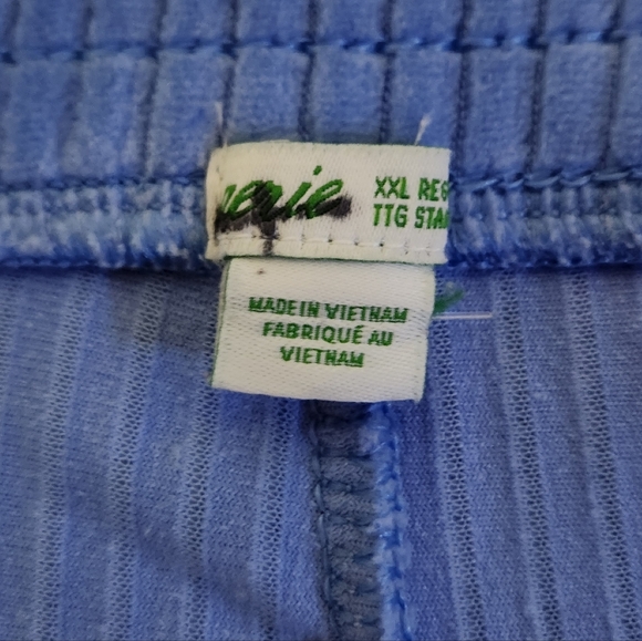 Aerie Velour Ribbed Flare Pants Women’s XXL Blue High Rise Pull On Lounge - Picture 5 of 5